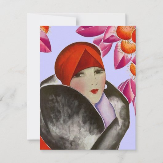 Modebewusste Lady-Einweihung Brunch Nachmittagstee Einladung (Vorderseite)