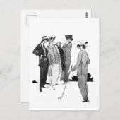 Modebewusste Ladys Golfing 1911 Postkarte (Vorne/Hinten)