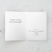 Modebewusste Veranda-Gans 50. Geburtstag Karte (Innenseite)