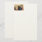 Modebewusste viktorianische Damen Briefpapier (Vorne/Hinten)