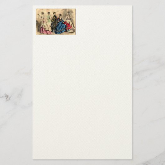 Modebewusste viktorianische Damen Briefpapier (Vorderseite)