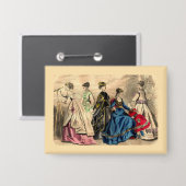 Modebewusste viktorianische Damen Button (Vorderseite/Rückseite)