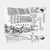 Modebewusste Zaren, einfache und schicke Damen Fleecedecke (Vorderseite (Horizontal))