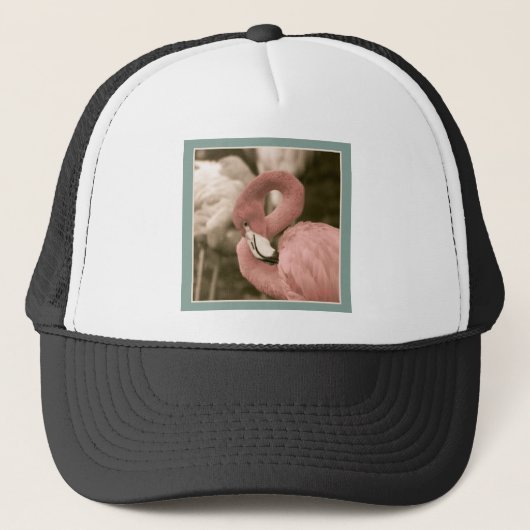 Modebewusster Flamingo Truckerkappe (Vorderseite)