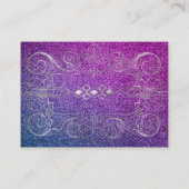 Modebewusster Glitzer zum Geburtstag Begleitkarte (Rückseite)