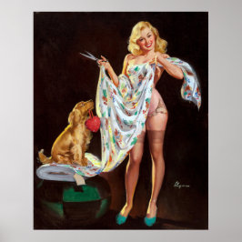 Modebewusstes Button Poster