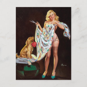 Modebewusstes Button Postkarte