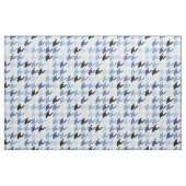 Modeblau-weiß-Hahnentrittmuster Stoff (Fat Quarter (45,7 x 55,9 cm))