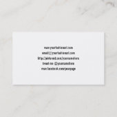 Modeblogger-moderner Kontakt Visitenkarte (Rückseite)