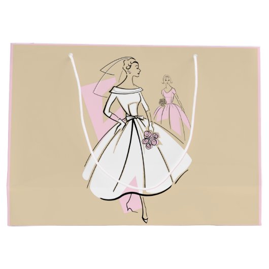 Modebriefe neutrale Gruppe Geschenktasche groß pin Große Geschenktüte (Rückseite)