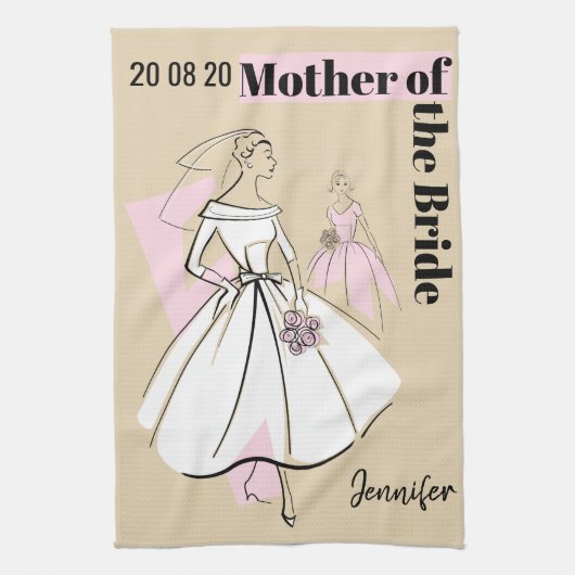 Modebriefe neutrale Gruppenmutter von Bride Geschirrtuch (Vertikal)