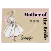 Modebriefe neutrale Mutter der Bride groß rosa Große Geschenktüte (Vorderseite)