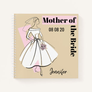 Modebriefe neutrale Mutter des Bride-Platzes Notizblock