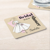 Modebriefe neutraler Brautparty-Untersetzer Rechteckiger Pappuntersetzer (angewinkelt)