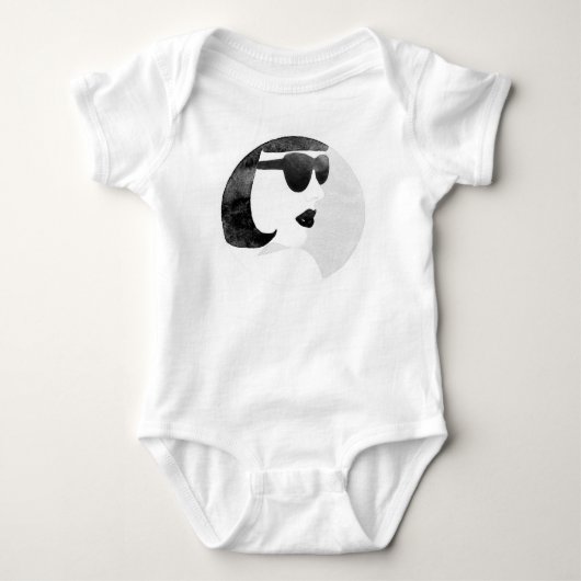 Modebrille für Frauen Illustration Baby Strampler (Vorderseite)