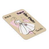 Modebrille Neutral Save the Date flexibel Magnet (Rechte Seite)