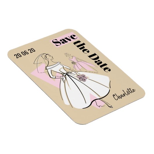 Modebrille Neutral Save the Date flexibel Magnet (Rechte Seite)