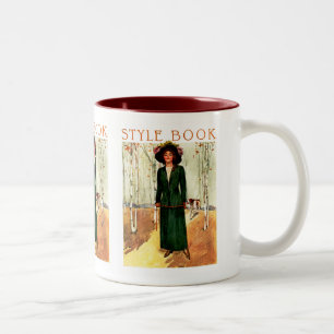 Modebuch Illustrationskunst Zweifarbige Tasse