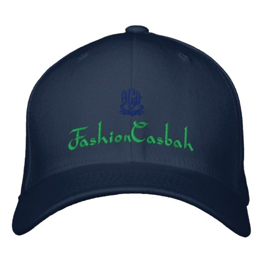 ModeCasbah Navy Bestickte Baseballkappe (Vorderseite)