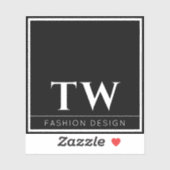 Modedesign Black Aufkleber (Blatt)