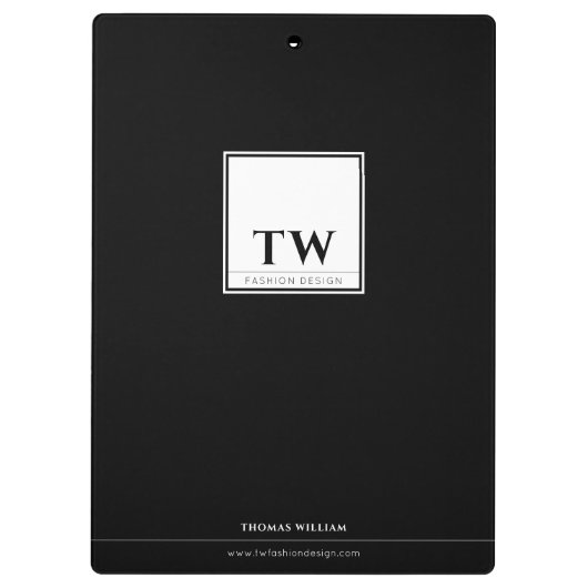 Modedesign Black Klemmbrett (Rückseite)