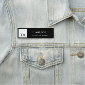 Modedesign Black Namensschild (Beispiel)