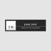 Modedesign Black Namensschild (Vorderseite)