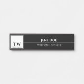 Modedesign Black Türschild (Vorderseite )