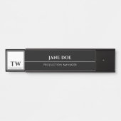 Modedesign Black Türschild (Vorderseite )