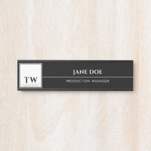 Modedesign Black Türschild
