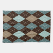 Modedesign der blauen und braunen Raute Handtuch (Horizontal)