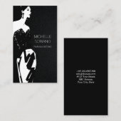 Modedesign für berufliche Stylist Visitenkarte (Vorne/Hinten)