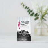 Modedesign-Logo Visitenkarte (Stehend Vorderseite)