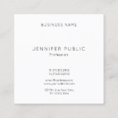 Modedesign mit Gold Monogram Modern Template Quadratische Visitenkarte (Rückseite)