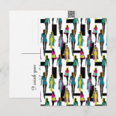 Modedesign mit modernem Design und trendigem Illus Postkarte (Vorne/Hinten)