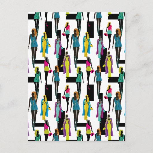Modedesign mit modernem Design und trendigem Illus Postkarte (Vorderseite)