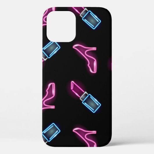 Modedesign mit Neon Icons. Case-Mate iPhone Hülle (Rückseite)
