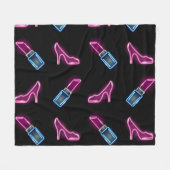 Modedesign mit Neon Icons. Fleecedecke (Vorderseite (Horizontal))