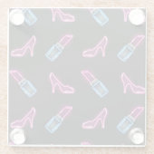 Modedesign mit Neon Icons. Glasuntersetzer (Rückseite)