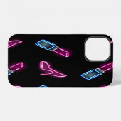 Modedesign mit Neon Icons. iPhone Hülle (Rückseite (Horizontal))
