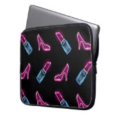 Modedesign mit Neon Icons. Laptopschutzhülle (Vorderseite Links)