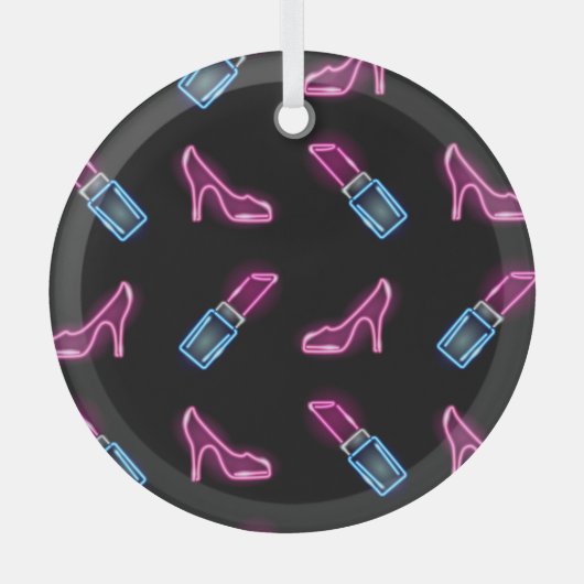 Modedesign mit Neon Icons. Ornament Aus Glas (Vorderseite)