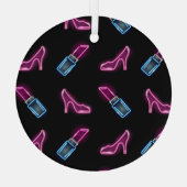 Modedesign mit Neon Icons. Ornament Aus Glas (Rückseite)
