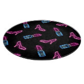 Modedesign mit Neon Icons. Schneidebrett (Ecke)