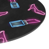 Modedesign mit Neon Icons. Schneidebrett (Ecke)