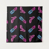Modedesign mit Neon Icons. Wandteppich (Vorderseite (Horizontal))