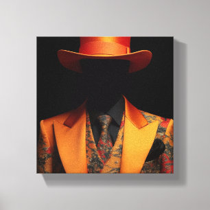 Modedesign mit Orange Leinwanddruck
