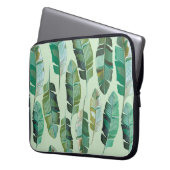 Modedesign mit tropischen Bananen-Pflanze Laptopschutzhülle (Vorderseite Links)