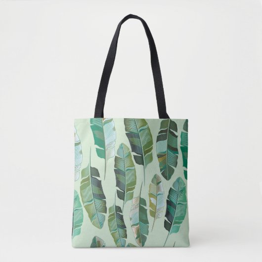 Modedesign mit tropischen Bananen-Pflanze Tasche (Vorderseite)