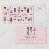 Modedesign Stylist Nähen Schneiderei Kleidung Visitenkarte (Vorne/Hinten)
